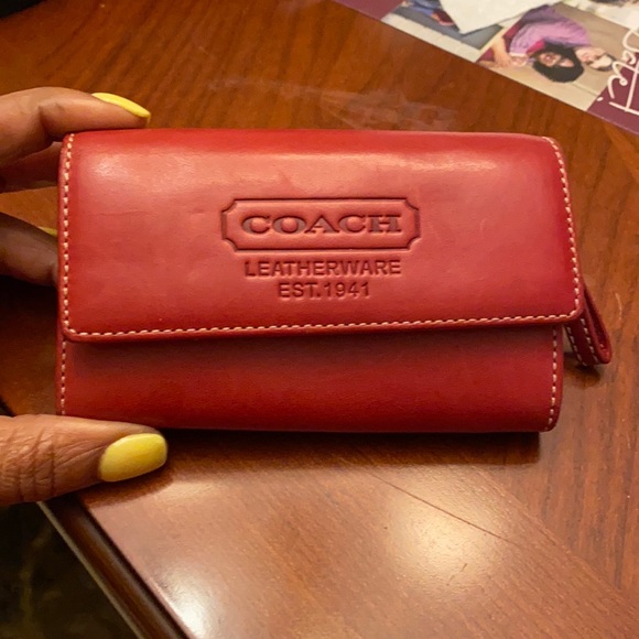 Handbags - Adorable Red Coach Wallet (N)